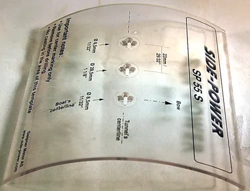 Templates for gear leg Holes in 185mm Tunnel For SE60 product image