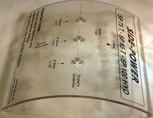 Templates for gear leg Holes in 185mm Tunnel For SE80, SE100 product image