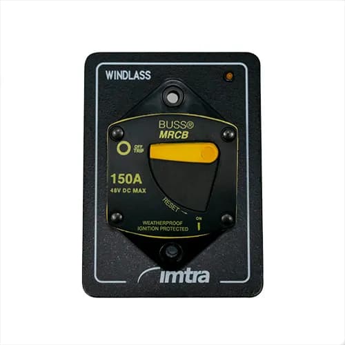 150 Amp Thermal Breaker, Thru-Bulkhead With Panel and 12V LED Indicator Light
