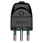 PLUG: ITALIAN, 2P+E, 10A/250V (S11) SICURY, BLACK