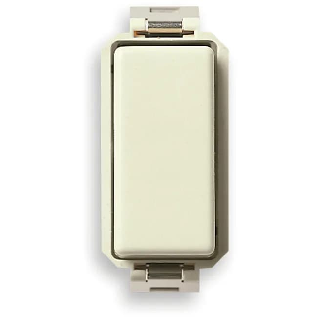 8000: 1-Way Switch, 1P, 10AX, 250V, 1 Module, White/Ivory