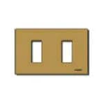 8000 Series Square Cover Plate, Bronze Anodized Aluminum, 2 Module fits 3 Module Frame
