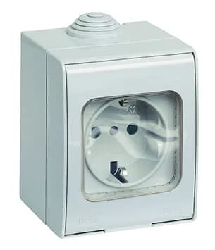 OUTLET: ITALIAN/P30 IP55 2P+E 16A/250V, SICURY, WHITE, LINEA product image