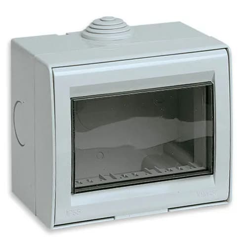 Idea IP55 Enclosure, Surface Mount, 3 Modules Grey product image