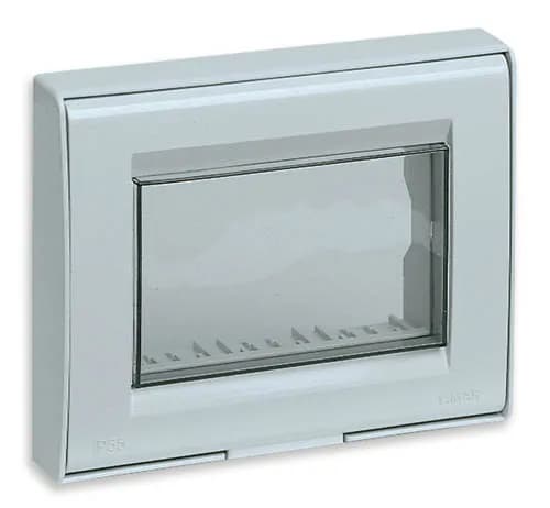 Idea IP55 Cover, 3 Modules, Grey Support Frame Included product image