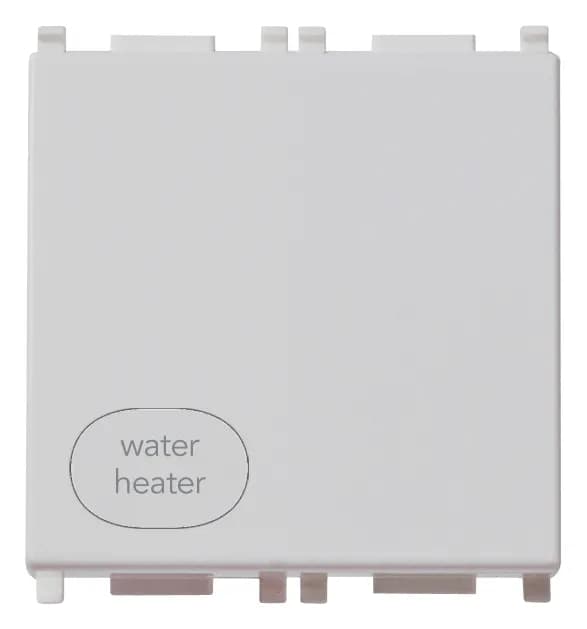 Plana: 1-Way Switch for Water Heater, 2 Module, Silver, 2P, 20AX, 250V, Lightable product image