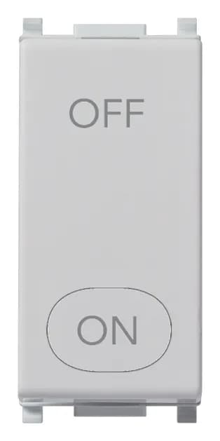 Switch: 2P 1-Way (OFF/ON Text) Silver, Plana product image