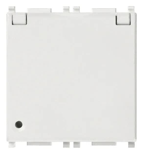 PLANA: 2P+E1 6A SICURY German Outlet With Cover, Screwless Terminals, White product image