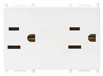 OUTLET: USA/SASO DUPLEX 2P+E 15A/127V, 3M, WHITE, PLANA product image
