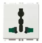 OUTLET: UNIVERSAL, 2P+E, 10A, 250V, 2M, WHITE, SICURY, PLANA product image