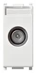 Plana Male Coax Outlet, TV-RD-SAT, 5-2400Mhz Thru-Line Connector, 10dB Attenuation, 1M, White product image