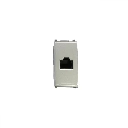 Connector: RJ11 Phone Jack 6-Position/4-Conductor, Silver, Plana product image