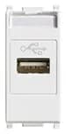 Connector: USB-A, Multimedia 1M, White, Plana