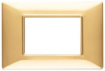 Plate: Technopolymer, Polished Gold, 3 Module, Plana Series product image