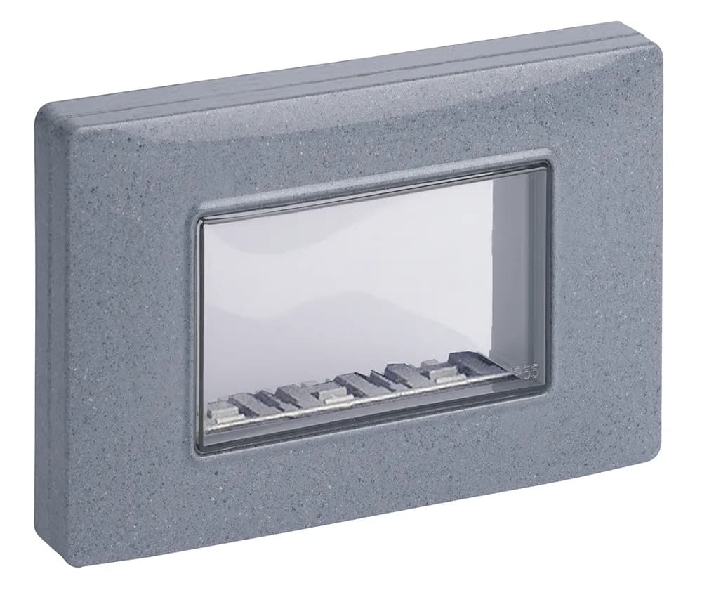 Waterproof Cover: IP55 3M Frame w/Screws, Eikon, Arke & Plana, Granite Grey product image