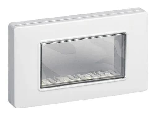 Waterproof Cover: IP55 4M Frame w/Screws, Eikon, Arke & Plana, White product image