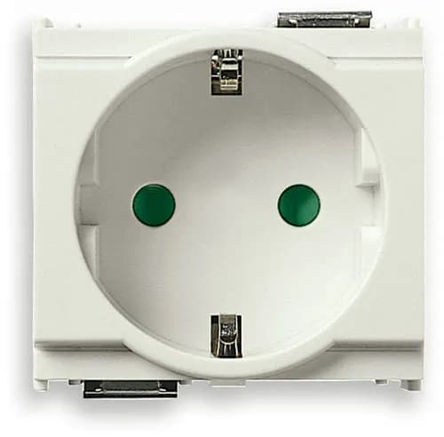Idea Outlet, German, 2P+E, 16A/250V 2 Modules, SICURY, White product image