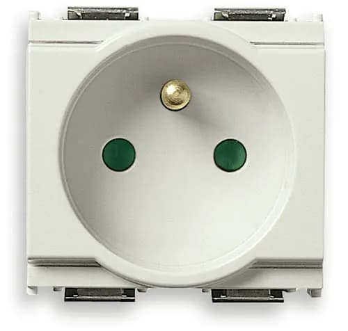 Idea Outlet, French, 2P+E, 16A/250V, 2 Modules SICURY, White product image