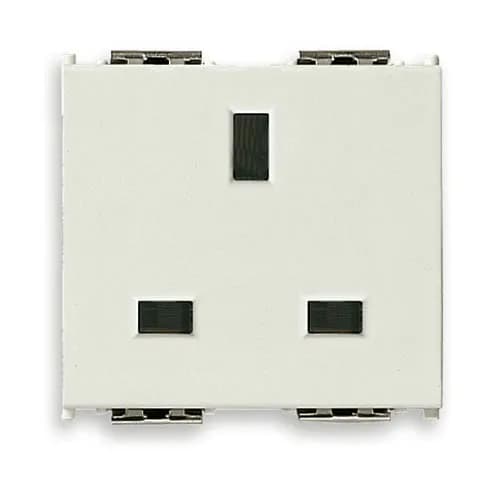 Idea Outlet, British, 2P+E, 13A/250V, 2 Modules SICURY, White product image