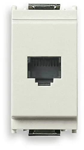 Idea Connector, RJ11 Phone Jack 6-Position/4-Conductor, Screw Terminals, White product image