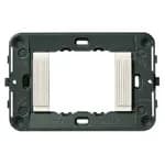 Idea Mounting Frame with Grooved Front 2 Modules, White, No Screws product image