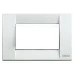Idea Square Cover Plate, Die-Cast Metal White 01, 3 Modules product image