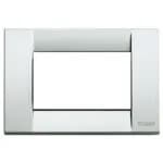 Idea Square Cover Plate, Die-Cast Metal Matte Silver 21, 3 Modules product image