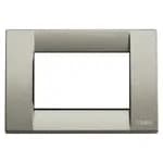Idea Square Cover Plate, Die-Cast Metal Matte Titanium 24, 3 Modules product image