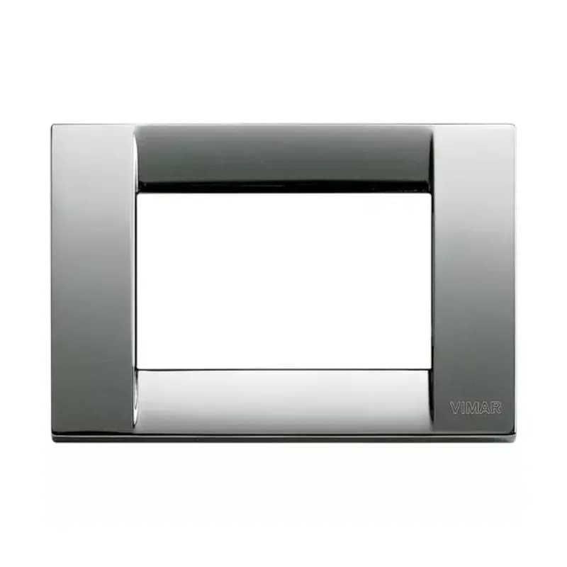 Idea Square Cover Plate, Die-Cast Metal Chrome 36, 3 Modules product image