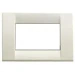 Idea Square Cover Plate, Die-Cast Metal 01, 4 Modules, White product image