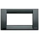 Idea Square Cover Plate, Die-Cast Metal Black 11, 4 Modules product image