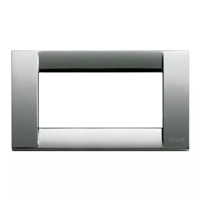 Idea Square Cover Plate, Die-Cast Metal Chrome 36, 4 Modules product image