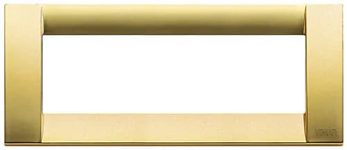 Idea Square Cover Plate, Matte Gold 33 Die-Cast Metal, 6 Module product image
