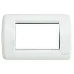 Idea Round Cover Plate, Die-Cast Metal White 01, 3 Modules product image