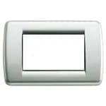 Idea Round Cover Plate, Die-Cast Metal Matte Silver 21, 3 Modules product image