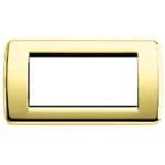 Idea Round Cover Plate, Die-Cast Metal Polished Gold 32, 4 Modules product image