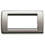 Idea Round Cover Plate, Die-Cast Metal Brushed Nickel 34, 4 Modules product image