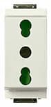Idea Outlet, Italian P17/11 Std, 2P+E, 16A/250V 1M Reduced Module, Sicury BRPESA, White product image