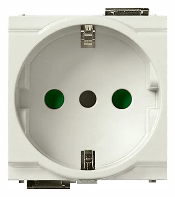 Idea: 2 Reduced Module Italian SICURY Outlet, White, 2P+E 16A P30 250V product image