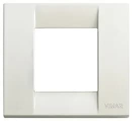 Idea Square Cover Plate, Die-Cast Metal Ivory 10, 1 Module (2 Reduced Modules) product image