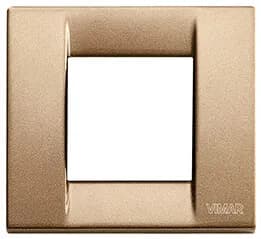 Plate: Metal, Metallic Bronze, 2 Module Reduced or 1 Module Standard, Square, Idea Series product image