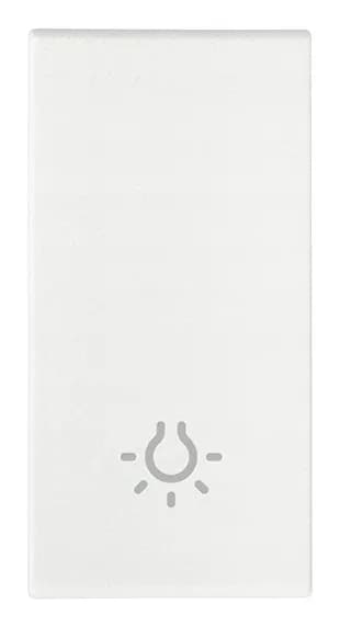 Arke: Interchangeable Button, 1-Module, White Lightable Light Symbol product image