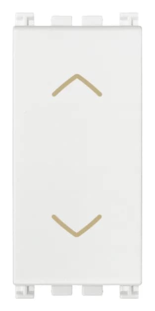 Switch: 2P 2-Way Push Button w/arrows Central Off, White, Arke product image