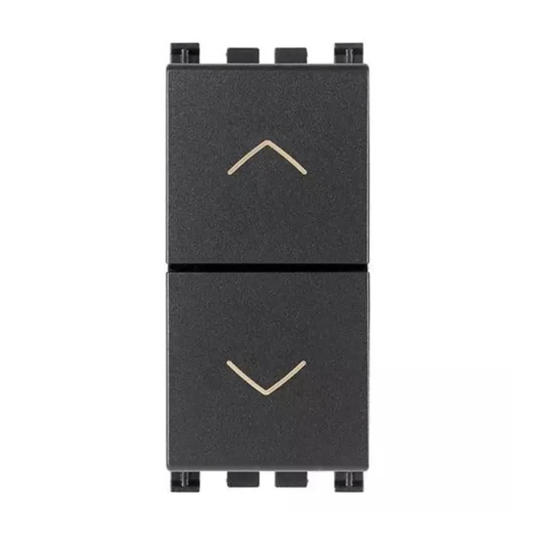 Arke Switch: Momentary, 1P/NO + 1P/NO, 10A Interlocked Buttons w/Arrows, 1M, Grey, Arke product image
