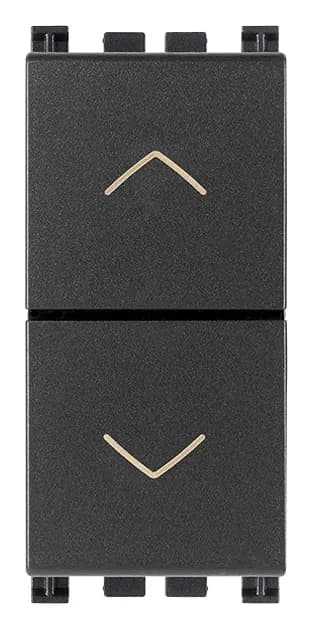 ARKE:  MOMENTARY PUSH BUTTONS, 1P/NO+1P/NO 10A 250V ARROWS, ANTIBACTERIAL GREY product image