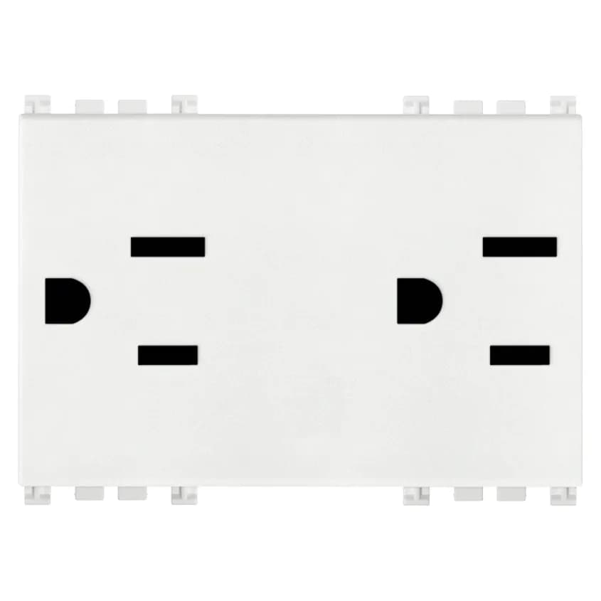 ARKE OUTLET: USA 2P+E 15A 127V 3-MODULE, WHITE product image