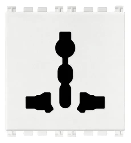 Arke: 2P+E13A Sicury Multistranded Outlet White  product image