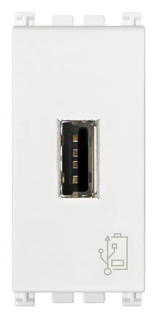 Power Supply: USB-A, 1.5A 120/230VAC, 5V built-in, 1M, White, Arke product image