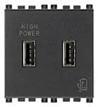 Power Supply: 2 x USB-A, 2.1A 120/230VAC, 5V built-in, 2M, Grey, Arke product image