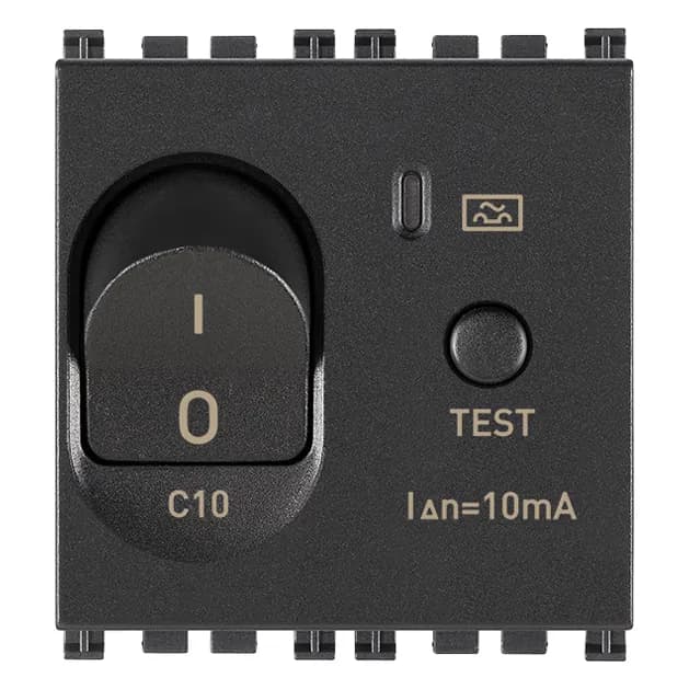 ARKE: RCBO 120-230V 1P+N C10 10mA BREAKER CAPACITY 3000A GREY 2M product image